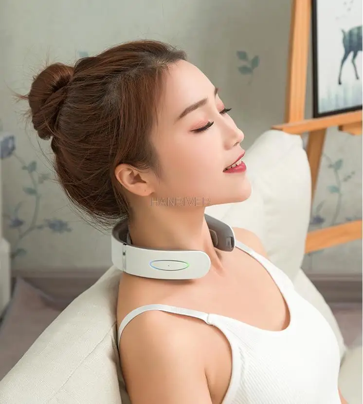 Intelligent Cervical Massage Instrument for Neck Massage with Large Vibration Pulse Low Frequency Shshoulder and Neck Therapeuti