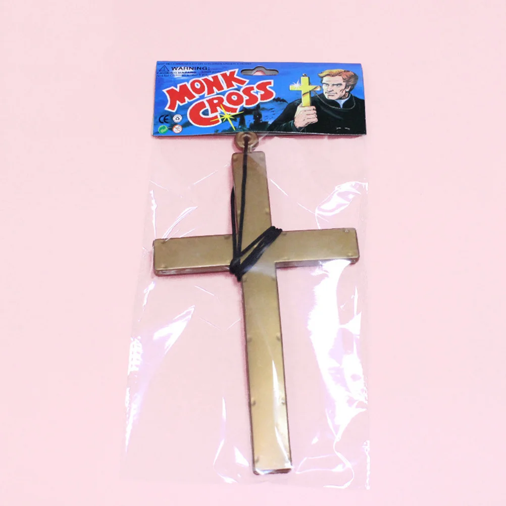 

3pcs Plastic Christian Festival Pendant Gifts Necklace Decorations Plastic Prop Simple Cross Prop Simple Cross