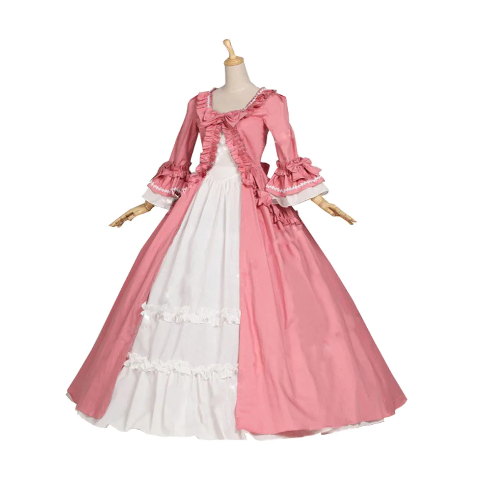 Vestido de Bella del Sur para mujer, vestido de fiesta rosa del Sur de la guerra Civil, vestido gótico victoriano rococó, disfraz para Navidad y Halloween