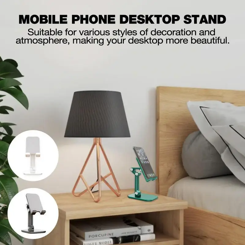 Foldable Phone Holder For Desk Height Angle Adjustable Phone Dock Stand Universal Travel Cell Phone Holder Phone Desktop Stand