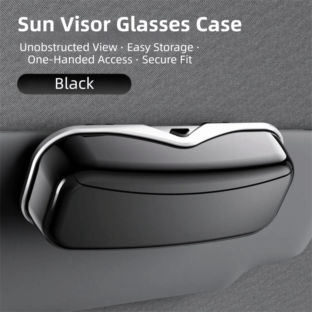 

Премиальный чехол для очков в автомобиль с флокированным внутренним покрытием, органайзер для солнцезащитных очков из АБС-пластика, ударопрочный, защита от царапин, коробка для хранения очков