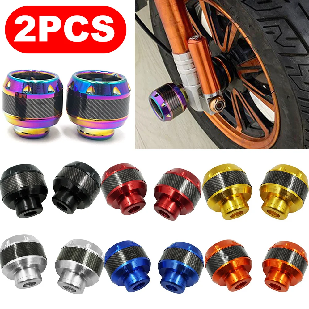 

2 шт., защита колес мотоцикла, защита от ударов, сплав для мотокросса, слайдер передней вилки, амортизирующие чашки, универсальные