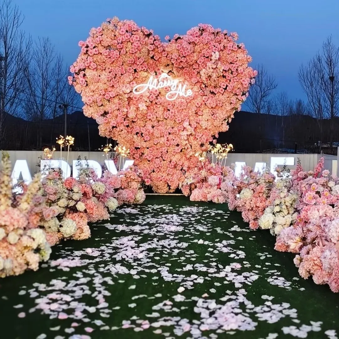 مجموعة أعياد ميلاد الخطوبة، ترتيب زهور جدار الزهور، قاعة المشاهير على الإنترنت، باقة كبيرة على مدار الساعة في الخلفية #2