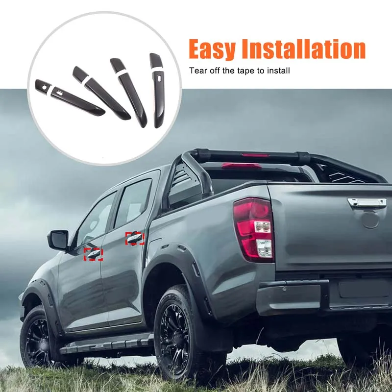 

ABS Carbon Fiber For Mazda BT50 lsuzu D-MAX 2021+ Car styling Car Exterior Handle Cover Decorative Sticker Car accessories