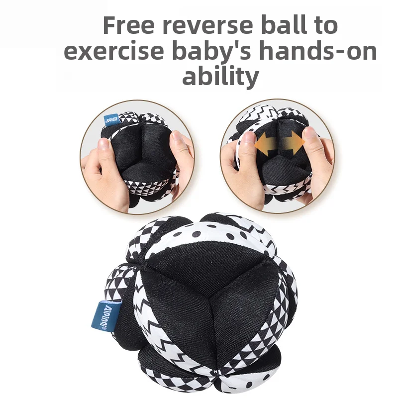 새로운 유기농 면 딸랑이 손잡이 공 아기 청각 인지 그립 훈련 천 공 장난감 도매