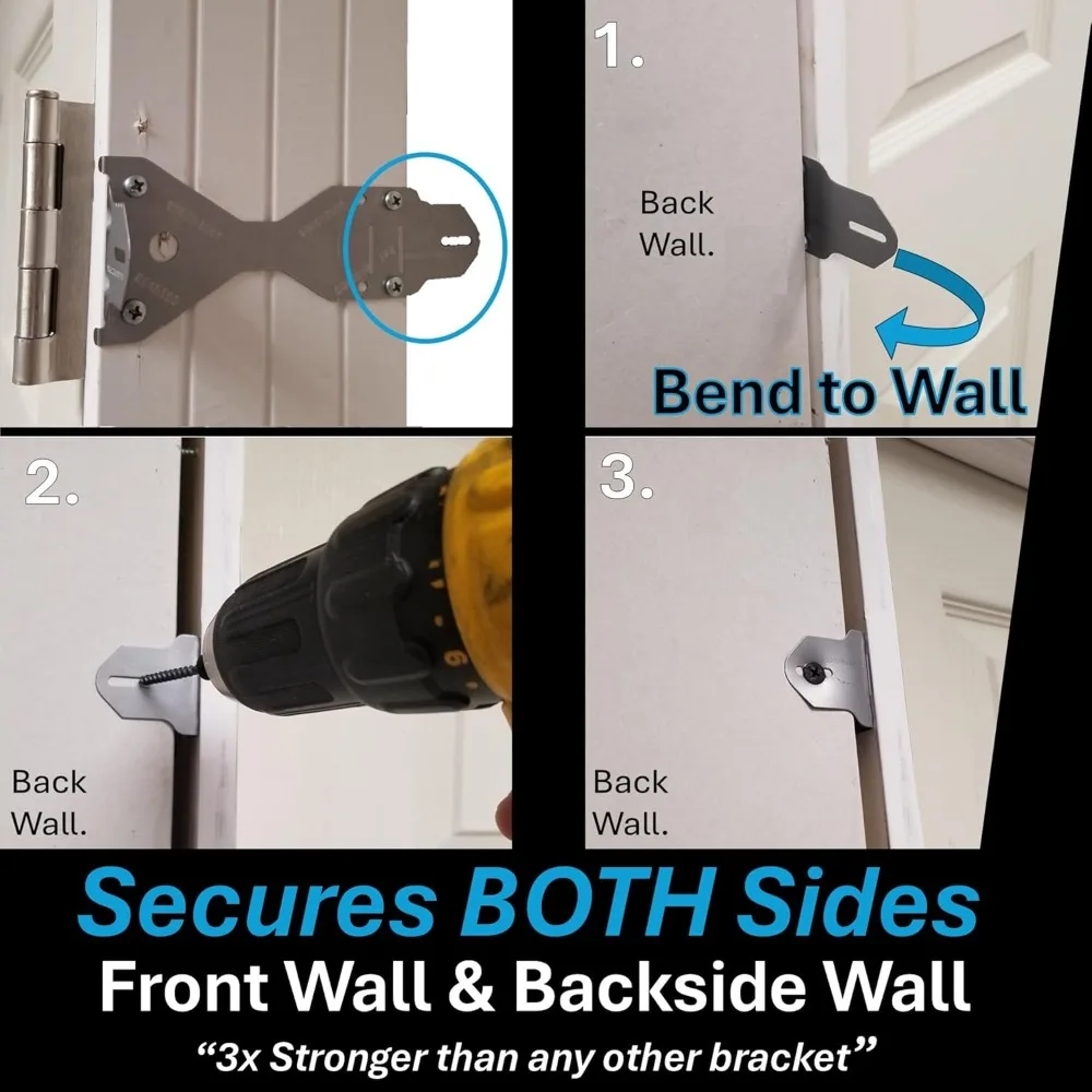 EXPR ®   مجموعة تثبيت الباب الممتازة - القوة القصوى (أمن كلا الجانبين) |   مسمار الباب الرسمي ®   قوس