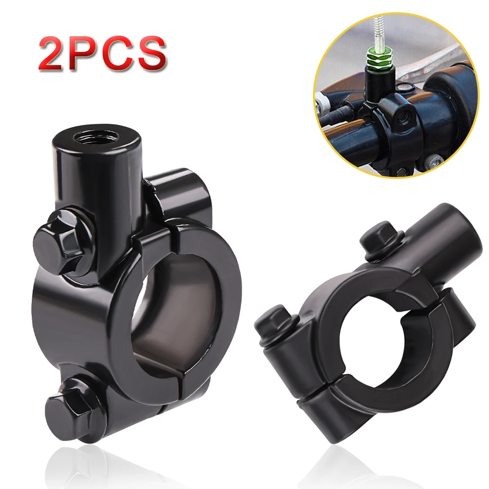 Motorcycle Rearview Mirror Mounting Bracket Base Adapter 8mm 10mm Motorcycle Accessories Rearview Mirror Bracket Retainer Black