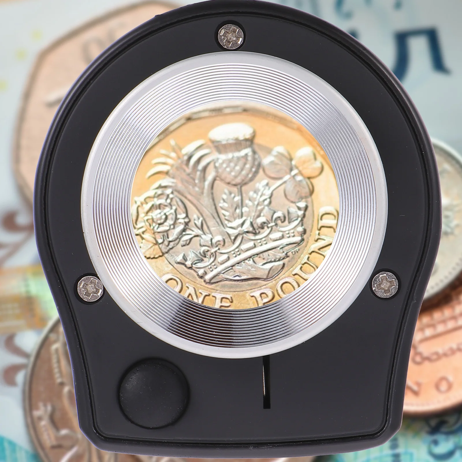 عدسة مكبرة عالية الوضوح مع ضوء LED تكبير 30 مرة مقياس دقيق محمول وقاعدة ثابتة جيدة