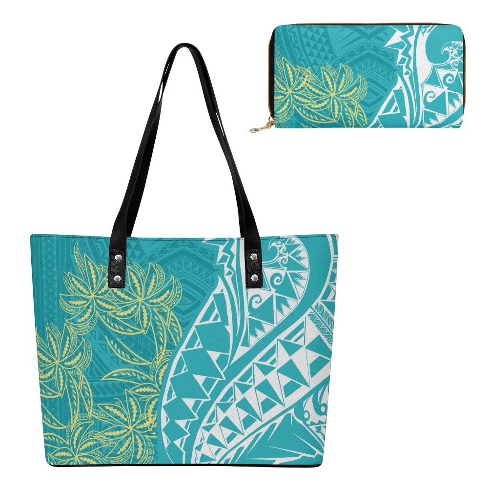 

Customized Printed Exquisite Hawaiian Bags Shopping Bags Combo Sets Casual And Fashionable Polynesian Mini Bags For Fun Travel