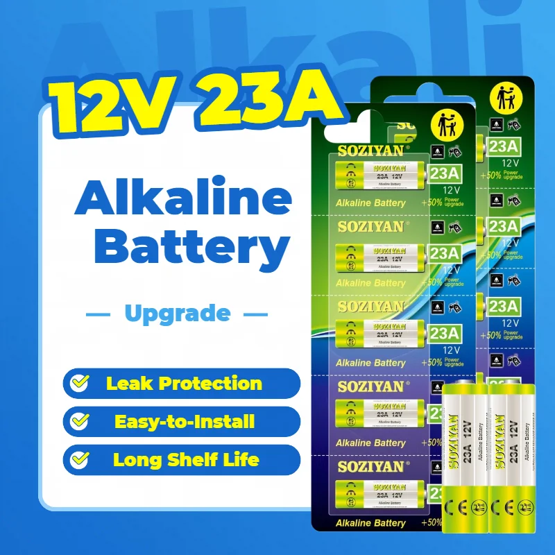 

12V 23A A23 Alkaline Battery for Doorbell Remote Control Toy - MN21 E23A A23S V23GA GP23A LRV08 23GA Battery Pack