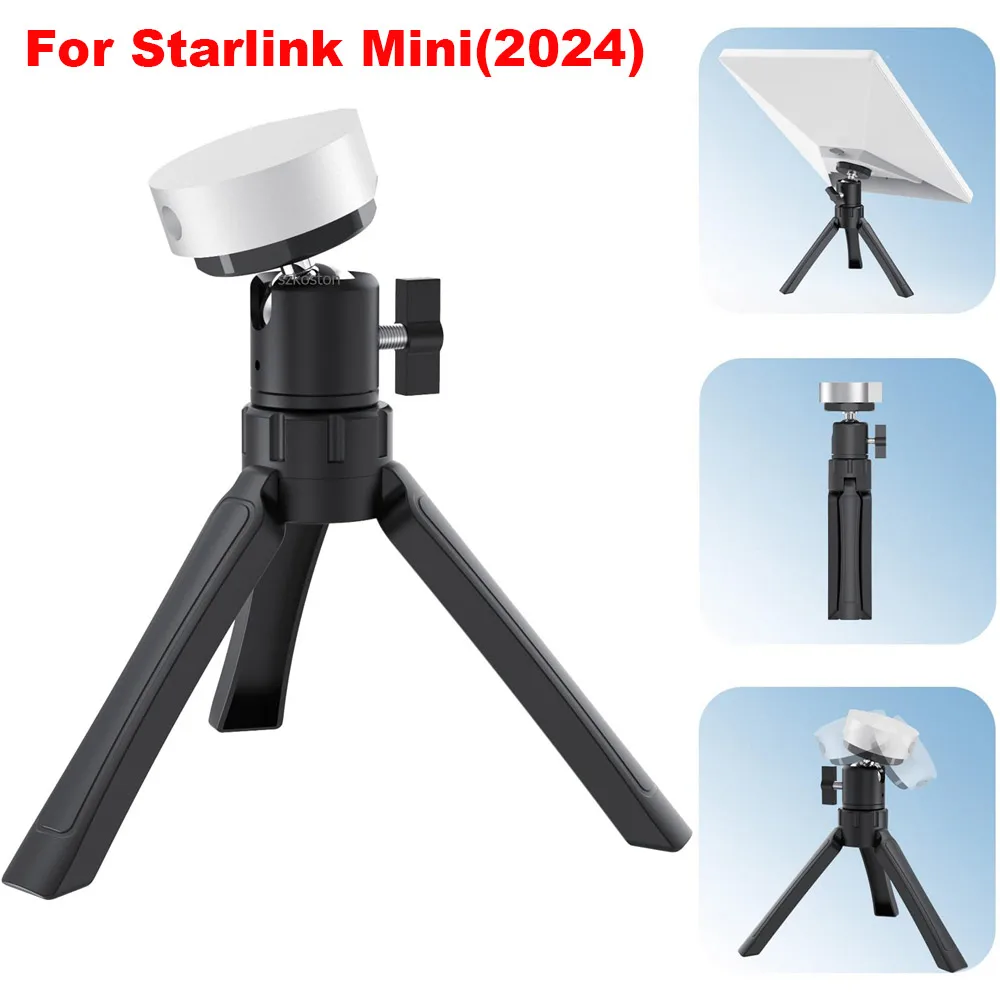 

For Starlink Mini 2024 Tripod Mount with Aluminum Adapter Adjustable Signal Reception Angle for RV Yacht Camper Outdoor Travel