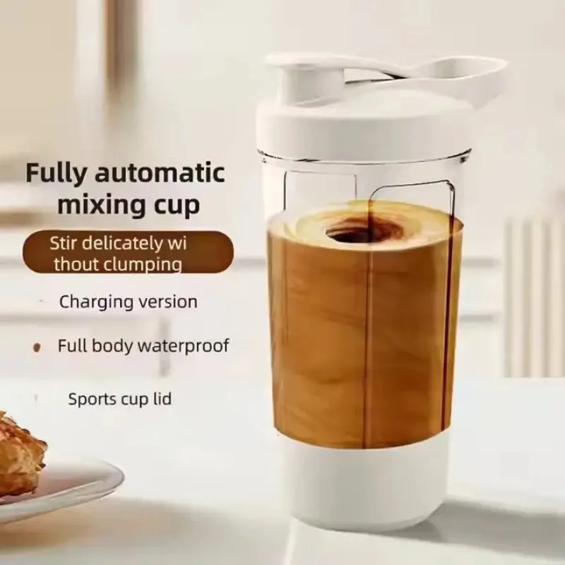 

Electric Self Stirring Mug with Scale 15 Oz Protein Powder Milkshake Shaker Bottle USB Charging Shaker Cup BPA Free Water Cup