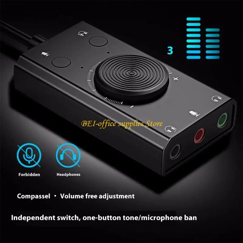 

A9LC USB Sound Card Внешняя звуковая карта с микрофоновым портом USB до 3,5 мм звуковой адаптер для настольных гарнитур на ПК
