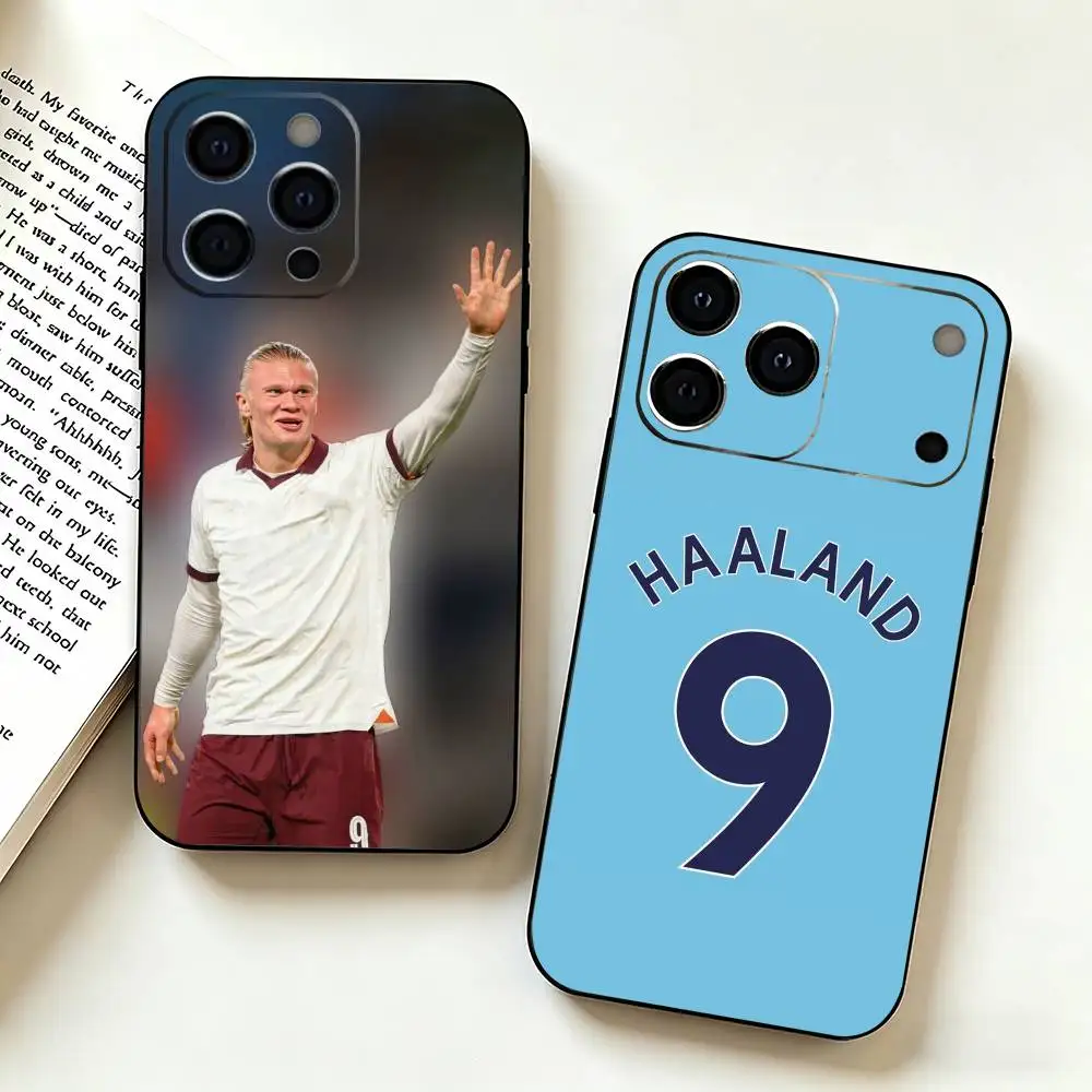 E-Erling H-Haaland Football 9 Phone Case Silicone Soft For IPhone 17 16 15 14 13 12 11 X XR Plus Pro Max Plus