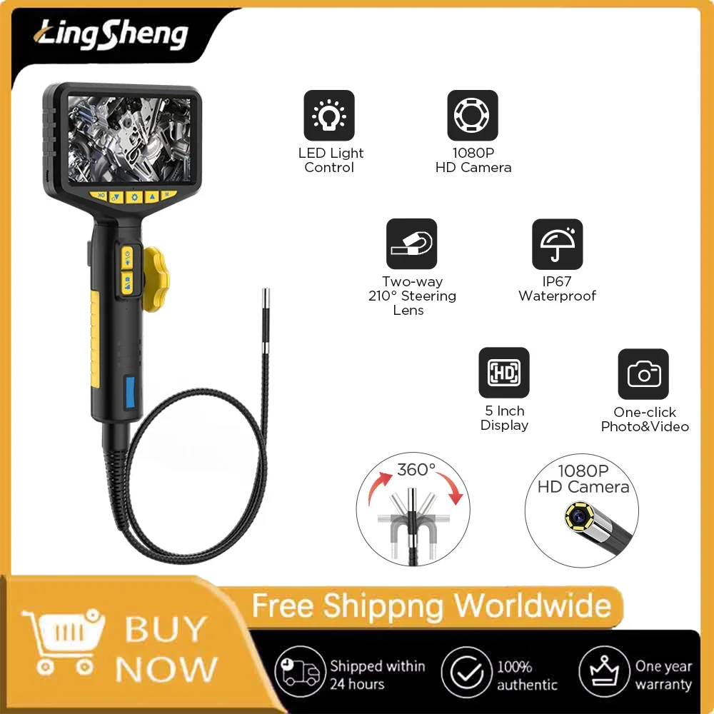

1080 HD Automotive Industrial Endoscope -Light & Autofocus Inspection Camera Lens for IMG&Video,Perfect for Detailed Examination