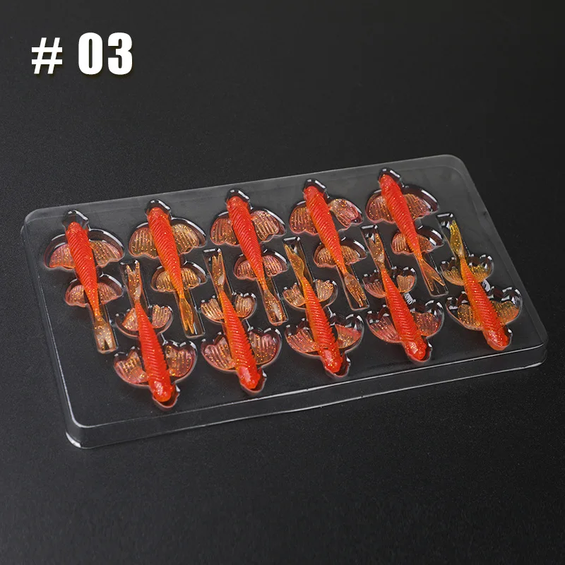 BILLINGS 10-teiliges Set schwimmender Schmetterlings-Schwanzgabelköder, weiche Kunstköder, vielseitige Köder – Detail 9