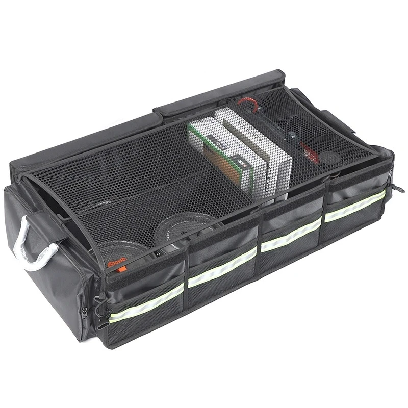

For Fiat 500 16-25 Oxford Cloth Car Trunk Organizer Collapsible Storage Camping Toos Box Car Accessories(Capacity 70L)