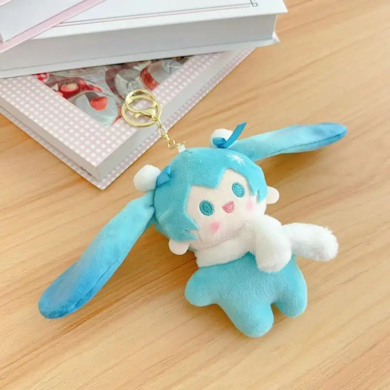 13Cm Hatsune Miku Plush Keychain Pendant Anime Cartoon New Pp Cotton Kawaii Miku Plush Doll Backpack Pendant Birthday Gift