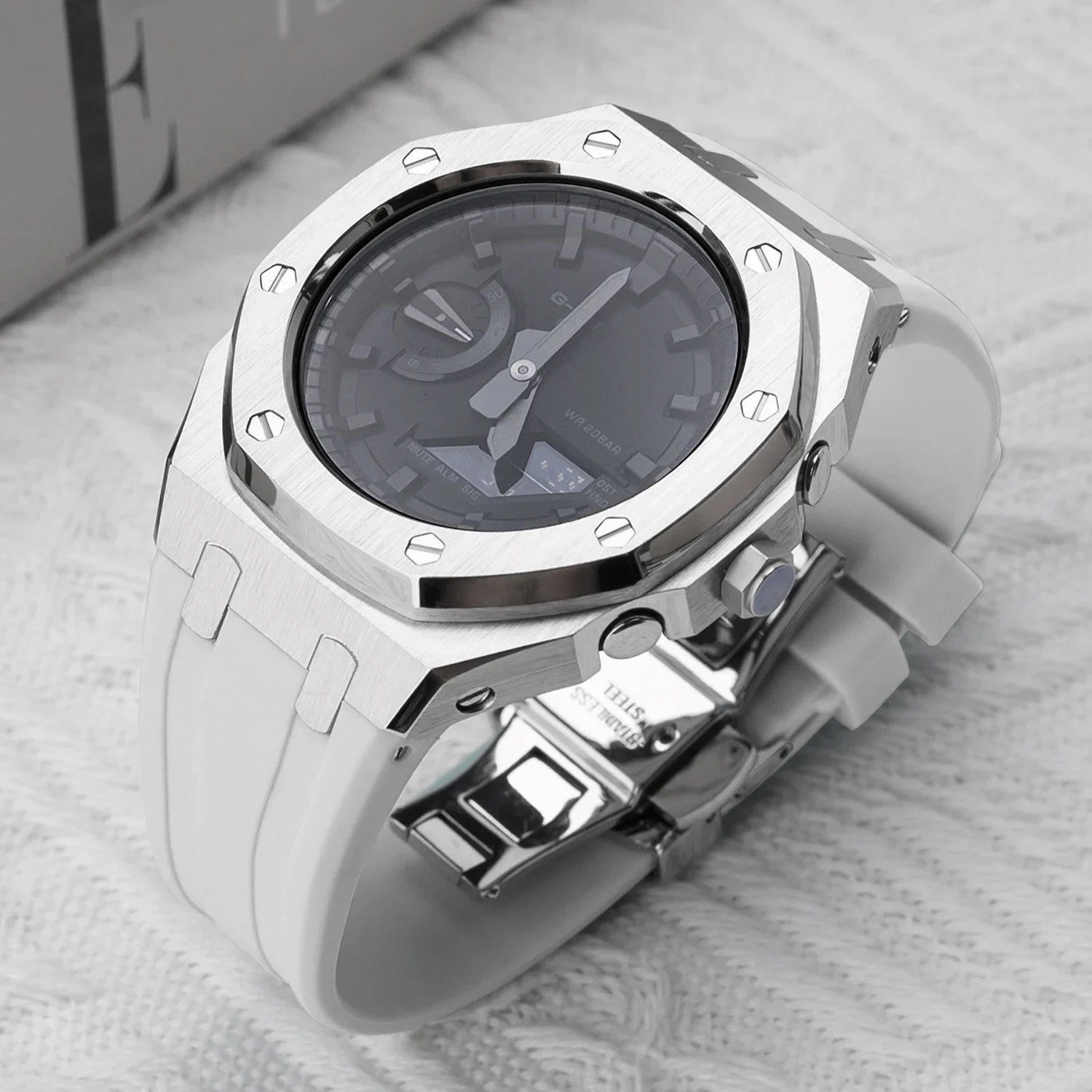 GA2100 Gen 4 5 Metal Case Luxury Stainless Steel Watch Case Oem Rubber Band for shock Mod Kit Watch Parts