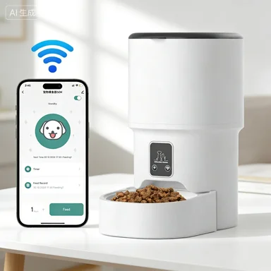 

Автоматическая Wi-Fi кормушка для животных 4 л: Умный дозатор корма для кошек и собак с таймером, без подключения к сети