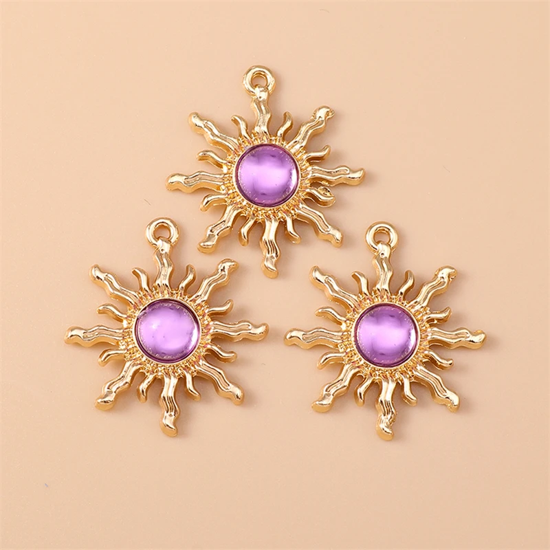 

20pcs 27x30mm Elegant Crystal Sun Charms Pendants for Jewelry Making Drop Earrings Necklaces Bracelets DIY Crafts Accessories