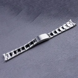 Bracelet de Montre de 19mm avec Polissage en Argent, Extrémité Incurvée Creuse, Style Huître, pour SEIKO 5 SNXS73 75 77 79 80 81 SNFF05 SNXG47