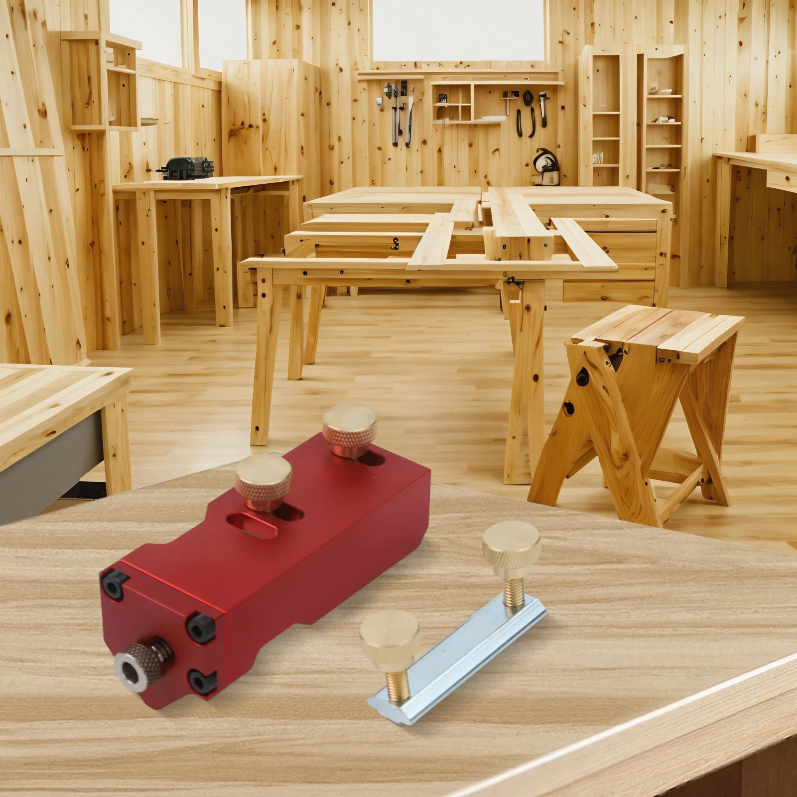 

DIY Drilling Guide Aluminum Profile Tool Clear Instructions Compatible With Wood And Metal For Home Improvement