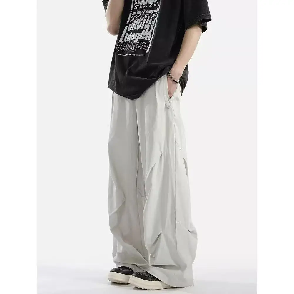 

Мужские повседневные брюки Cleanfit American Style: весенне-летние, винтажные, свободные, широкие, прямого кроя, модные, длинные