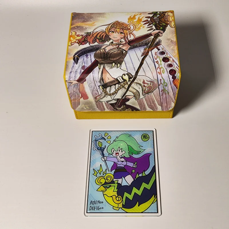 Yu Gi Oh Acg Card Box Ritual Beast Tamer Lara Anime Game Ocg Tcg Ptcg Trading Card Storage Box Pu Leather Collection Box 100+