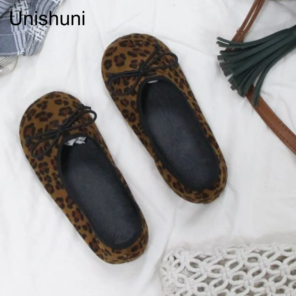 Unishuni-Mocassins à essence coordonnants pour bébé fille, chaussures plates, motif léopard Mary, style princesse