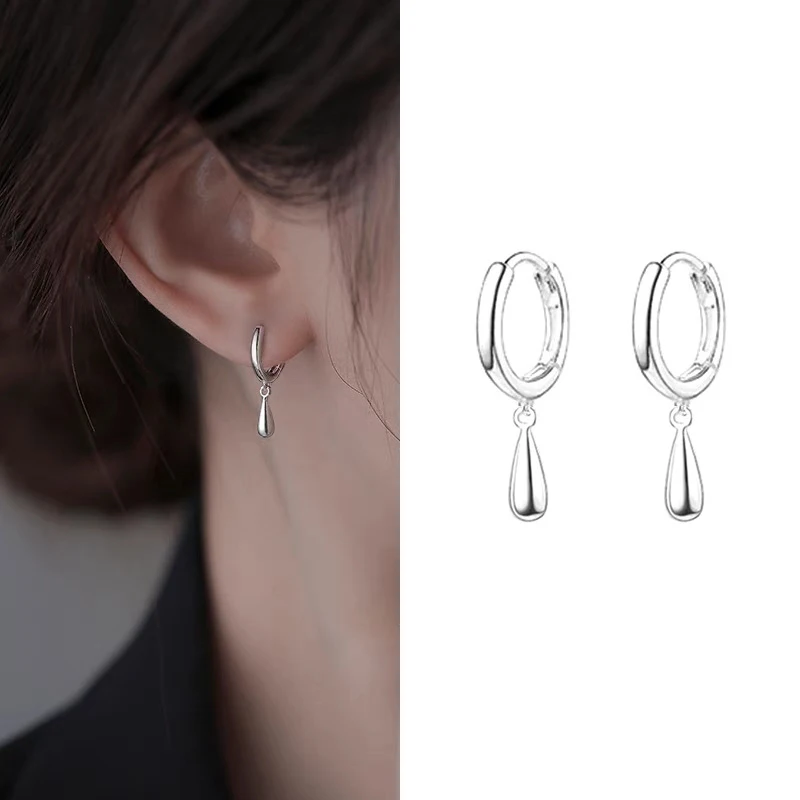 1Pair Elegant Water Drop Ear Buckle For Women Girls Fashion Temperament Stud Earrings Fine Jewelry Accessories Gifts