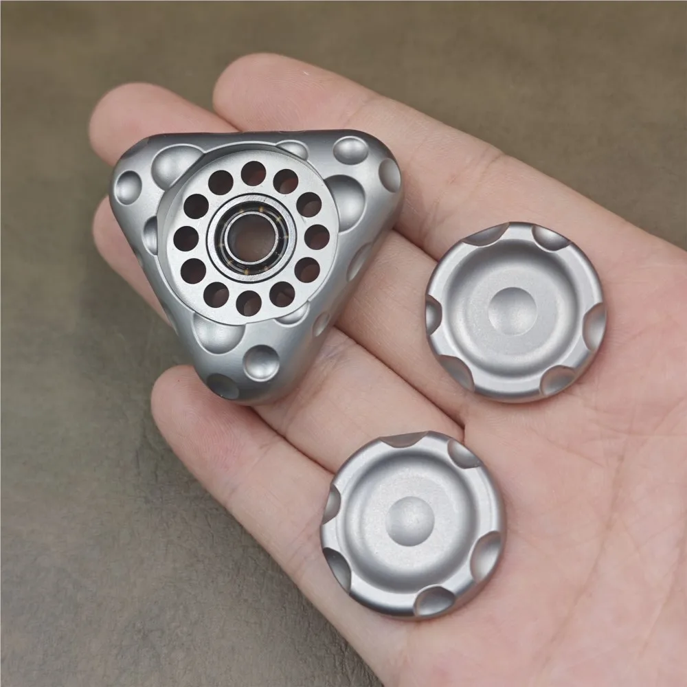 WANG 21 EDC Do Not Eat Fidget Spinner Cheese Mini Gyro Three-Bladed Fidget Spinner Anxiety Relief Gadgets