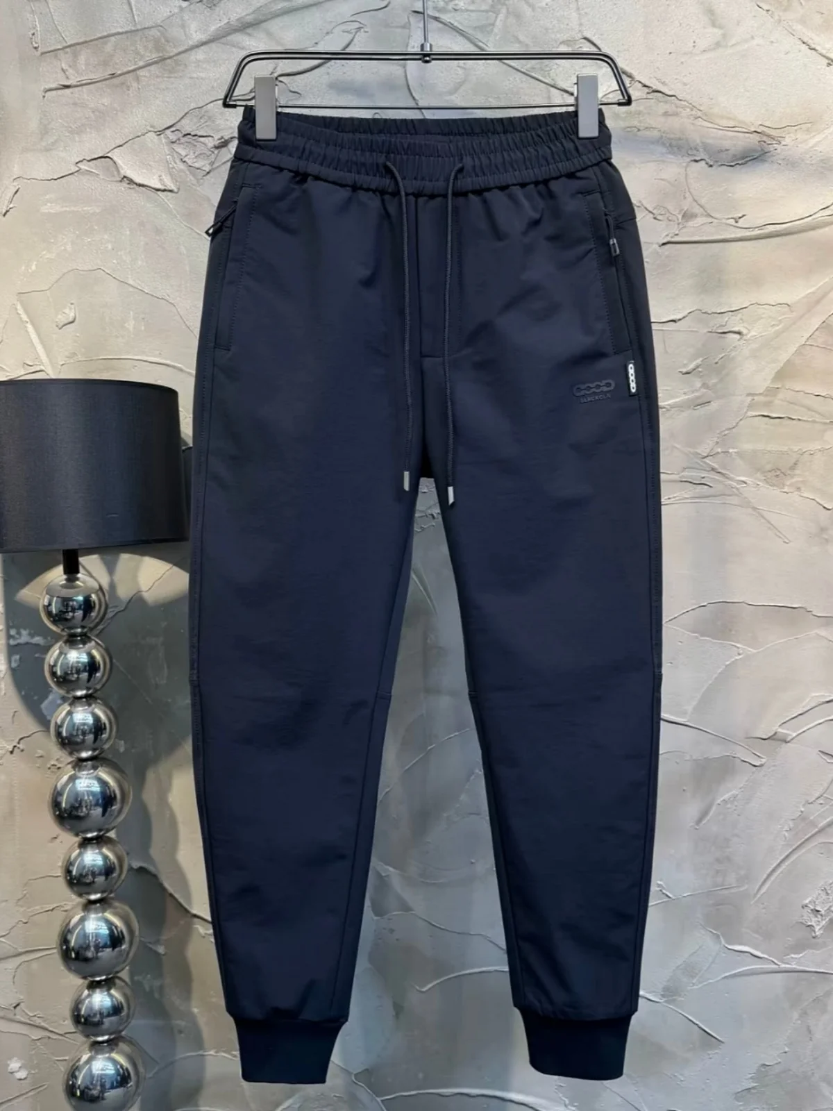 

Spring New mat Zipper ket Cuffed Casual Pants Men Versatile Skin-friendly Breathable Sports Harlan Sweatpants