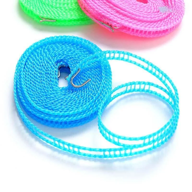 

Thickened Clothesline Indoor Outdoor No Drilling Fixed Buckle Windproof Non-slip Clothes Drying Rope Blanket Hanging Tool