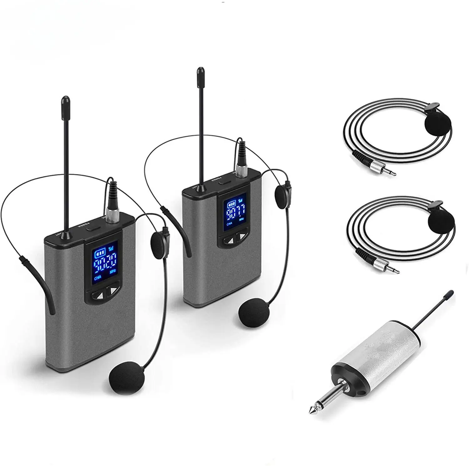 

Potable Wireless Lavalier UHF Microphone for Teaching, Video Recording, Etc.