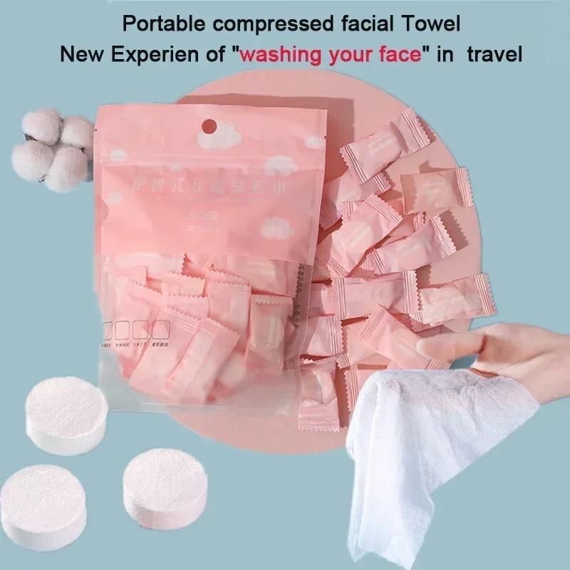 20/50PCS Mini Compressed Towel Disposable Capsules Towels Magic Face Care Tablet Outdoor Travel Cloth Wipes Paper Tissue