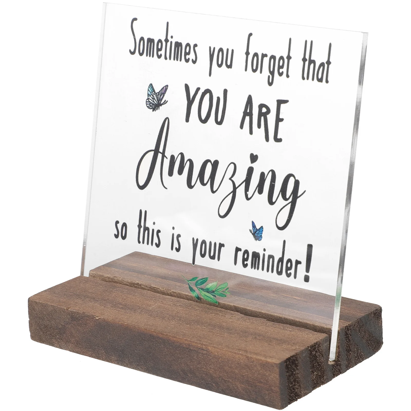 

Encouragement Acrylic Desk Sign Inspirational Office Table Decor Plaque Stand Motivational Office Table Sign for Women