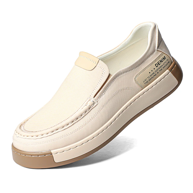 Men's Summer New Breathable Thin Anti-slip Casual Slip-on Soft Bottom Walking Shoes Comfortable round Toe Mesh Upper