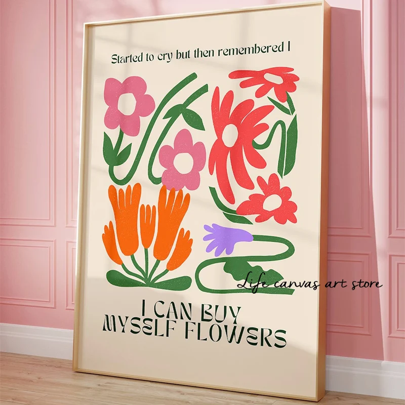 مايلي سايروس الزهور غطاء الموسيقى كلمات الزهور التي لا نهاية لها الصيف عطلة الفن المشارك قماش اللوحة جدار طباعة صورة ديكور المنزل