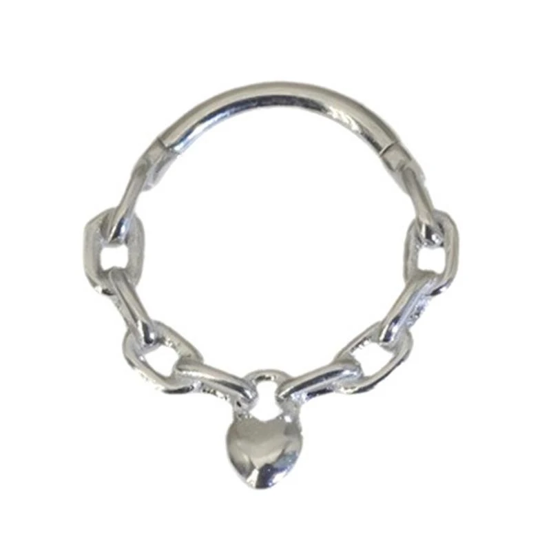 

Youthful Heart Chain Septum Jewelry in Gold and Silver for Any Occasions