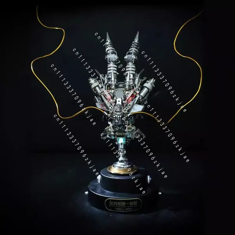 For Lanternfish Metal Assembly Kits Mechanical Steampunk Style 3D Metal Ocean Model DIY Kit with Luminous Bulb view 4