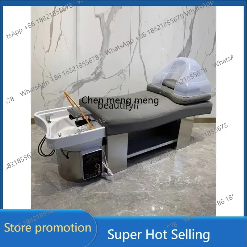 

Beauty Head Therapy for Hair Salon Thai Bed Barber Shop Water Circulation Fumigation Flat Lying Flushing Bed 1001