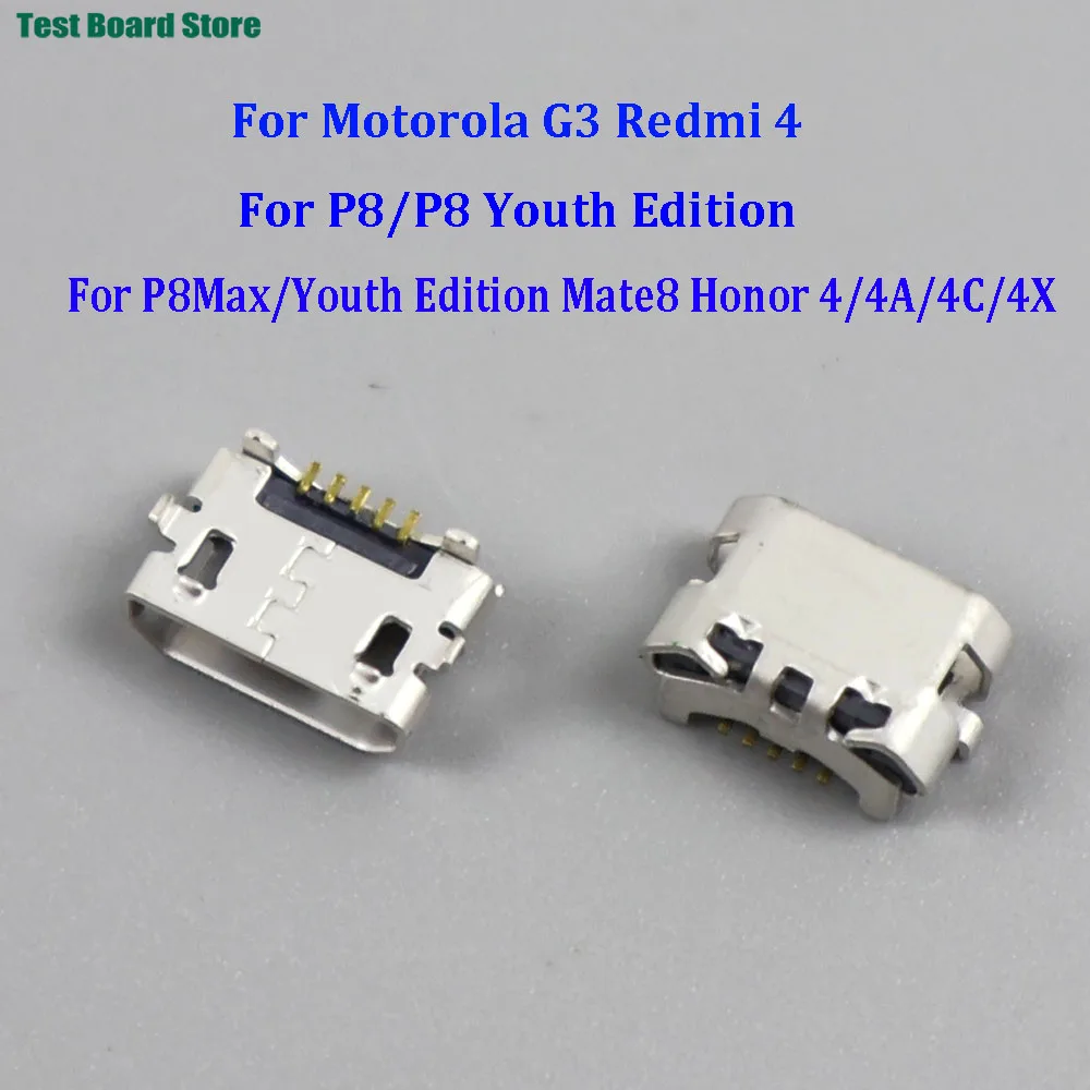 5/10pcs Micro USB 5P 5Pin Reverse Android USB Charging Port Plug Connector Jack Socket Repaire Parts For Moto Redmi Huawei Honor