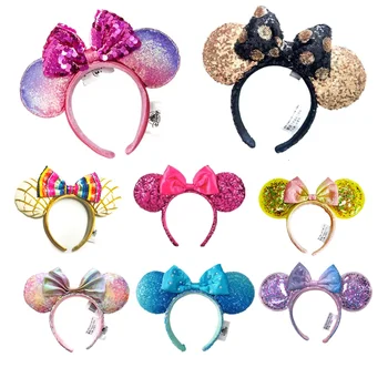 디즈니 할로윈 미키 마우스 머리띠 상하이 디즈니 만화 호박 머리띠 코스프레 플러시 성인/어린이 머리띠