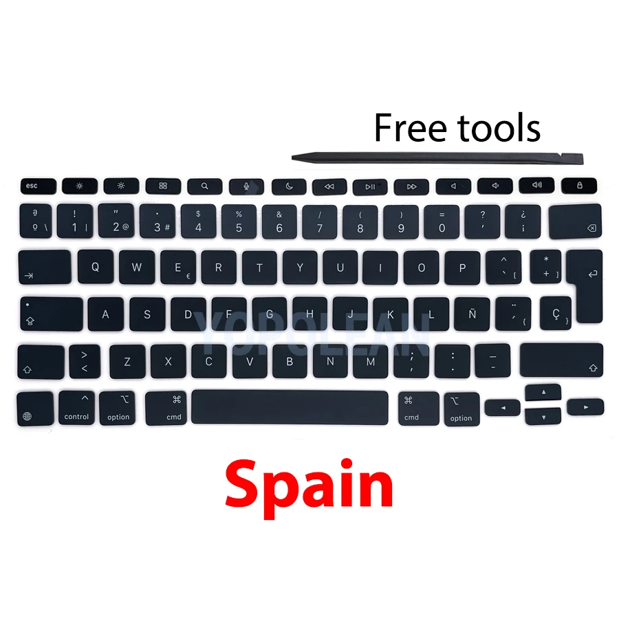 New A2974 A3340 Key Keycaps Keys Cap Black For iPad Pro 13