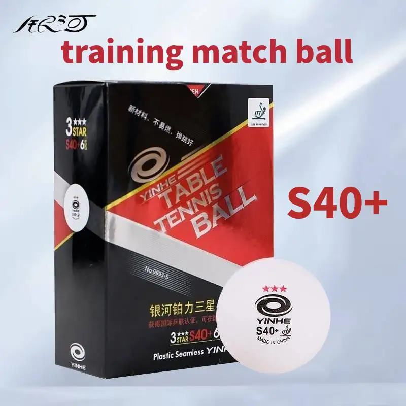 

Yinhe Bolihong Three-Star S40+ Seamless Table Tennis Ball, Highly Elastic and Durable Training Ball