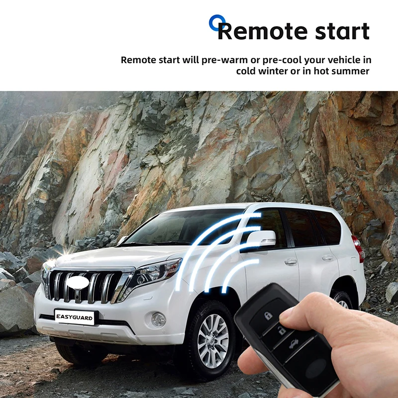 EASYGUARD Remote Starter Kit per Toyota REIZ 2010-2018 con pulsante oem solo Plug and Play 3X Lock per avvio/arresto remoto