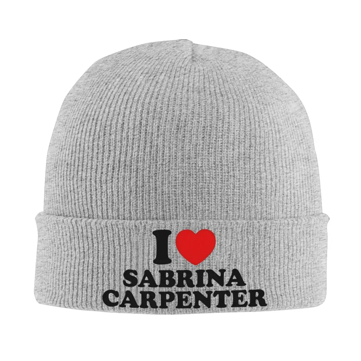 I Love Sabrina Carpenter Merch Winter Warm Knit Beanie For Women Men Knitted Caps Beanies Skullies