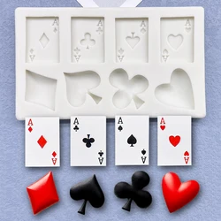 Poker Silicone Sugarcraft Mold Resin Tools Cupcake Baking Mould Fondant Cake Decorating Tools