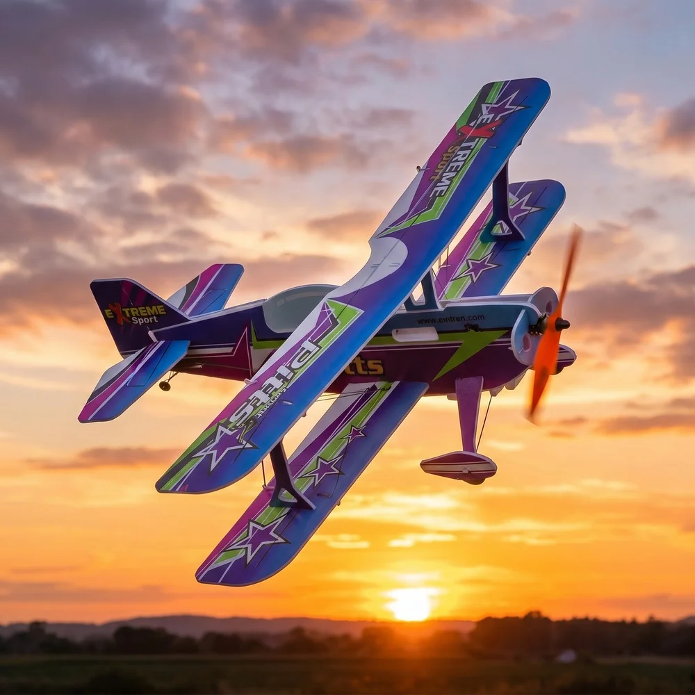 Micro Indoor PP Schaumstoff KIT Sport 3D Doppeldecker 450mm Spannweite Pitts Leichtestes RC Flugzeugmodell RC MODELL HOBBY SPIELZEUG BESTSELLER FLUGZEUG